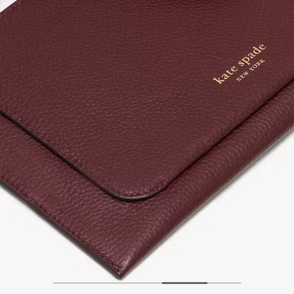 Kate Spade Ava Pebbled Leather Heavy Structured Clutch NWOT $139 retail - Picture 3 of 5